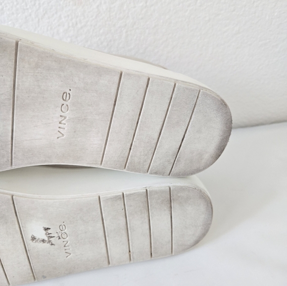 Vince Benfield Leather Platform Sneakers Cafe Au Lait Color Size 38.5 or US 8 - Picture 11 of 15